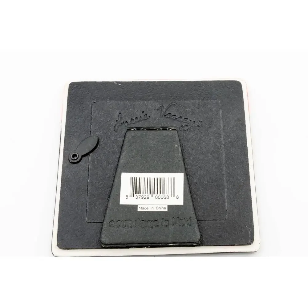 Vintage OUR NAME IS MUD Heart Picture Frame City Skyline Red Lorrie Veasey Y2K